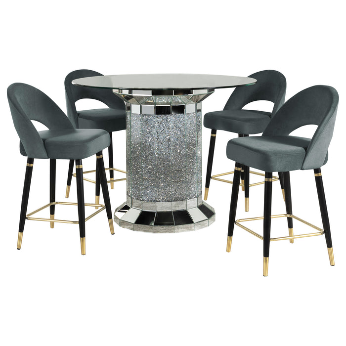 Ellie 5 Pc Counter Height Dining Sets Gray