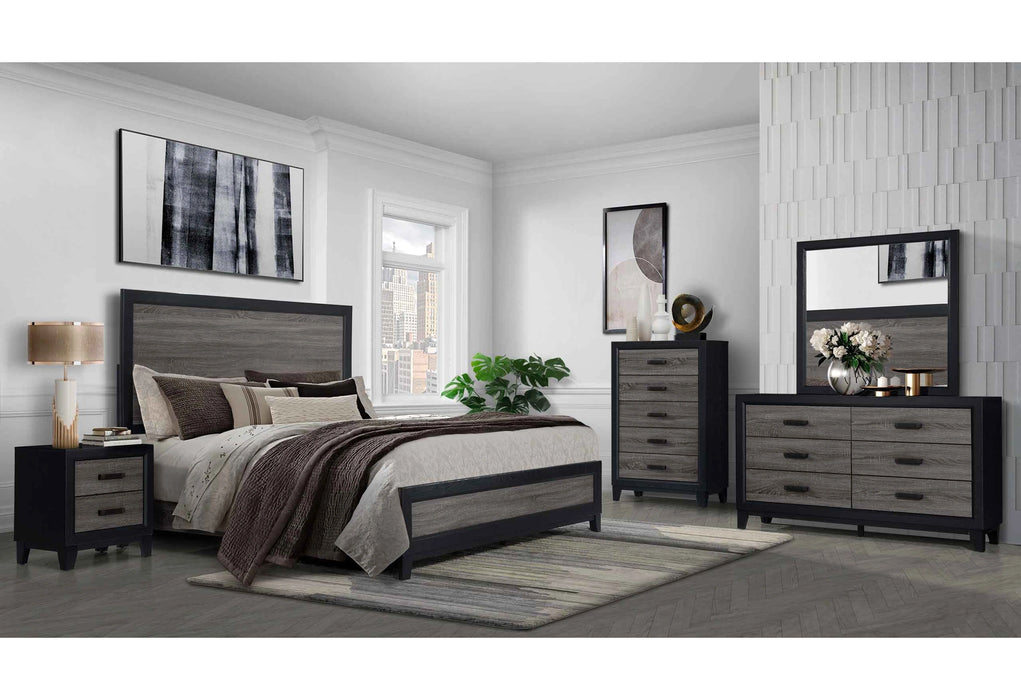 Lisbon Grey/Black Bed Group