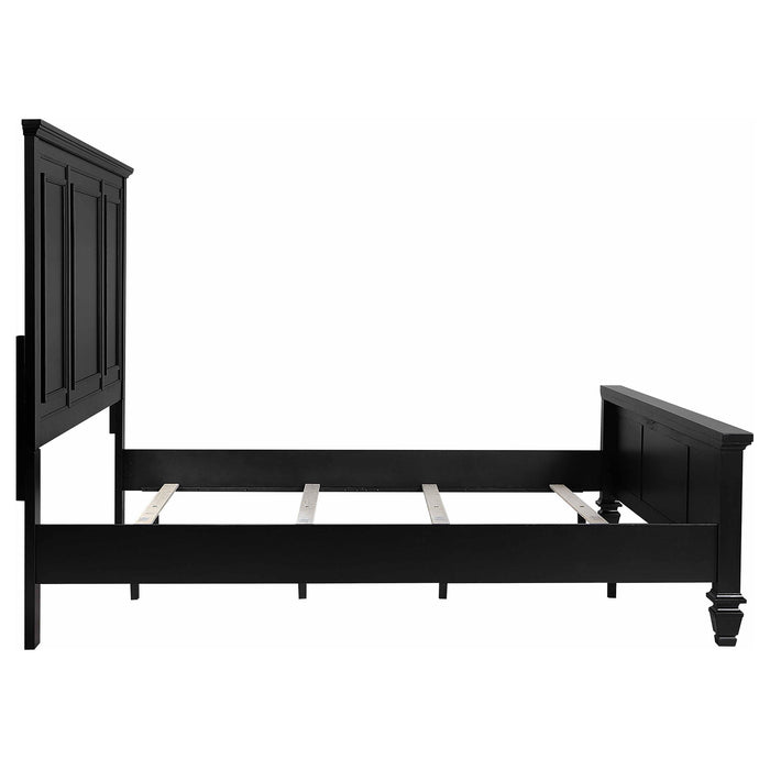 Sandy Beach 63-inch Wood Panel Bed Black
