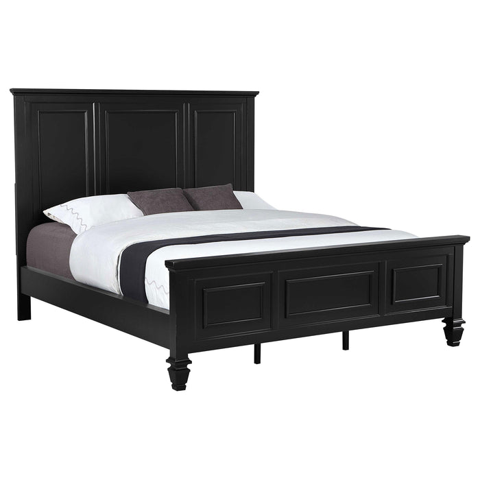 Sandy Beach 63-inch Wood Panel Bed Black