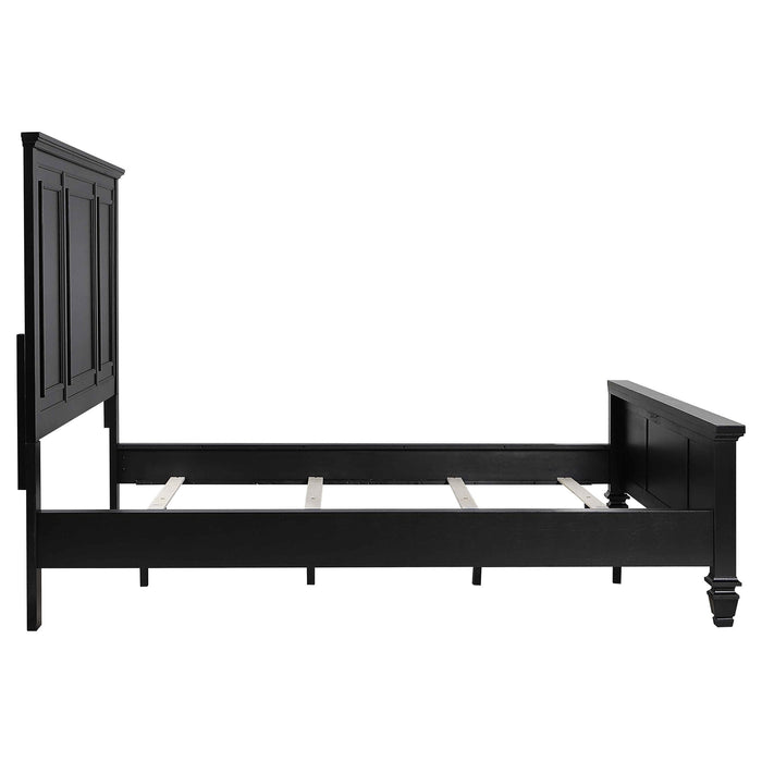 Sandy Beach 63-inch Wood Panel Bed Black