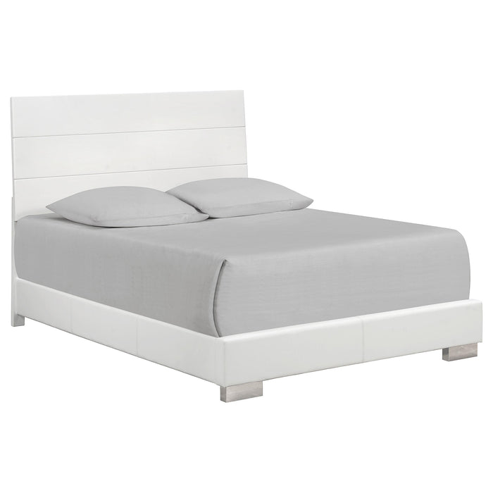 Felicity Eastern King, Queen, & Cal.King Panel Bed Glossy White