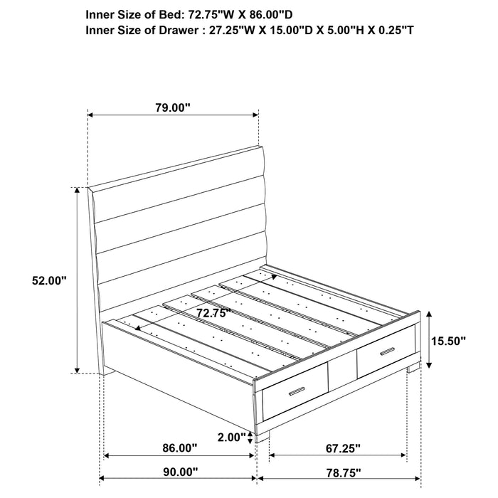 Felicity 5 & 4 Pc E.King, Queen, & Full Bedroom Set 2