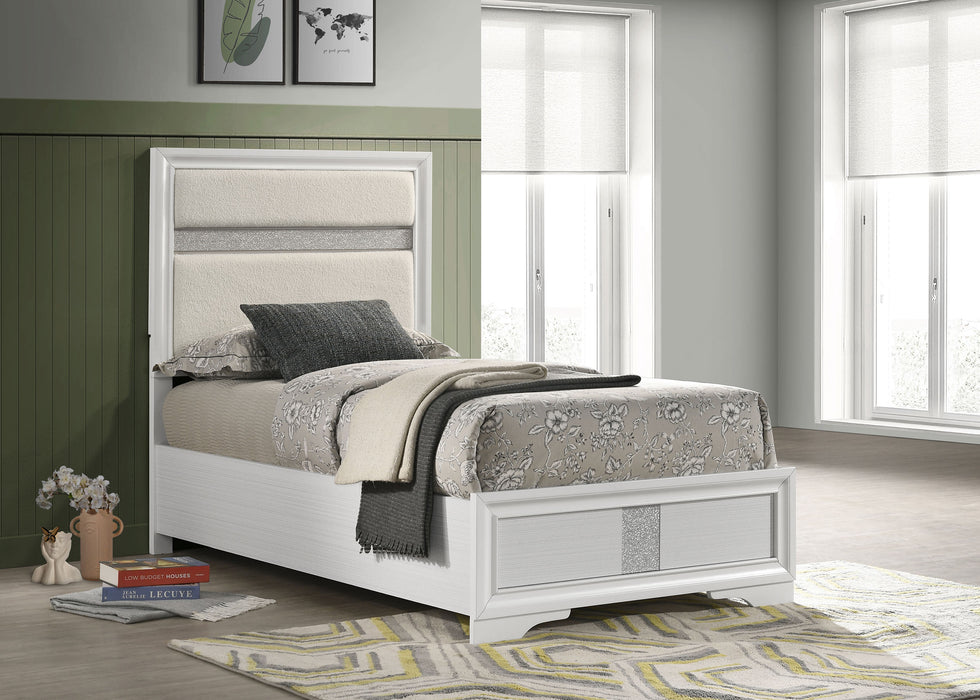 Miranda California King, E.King, Queen, Full, & Twin Bed Black & White