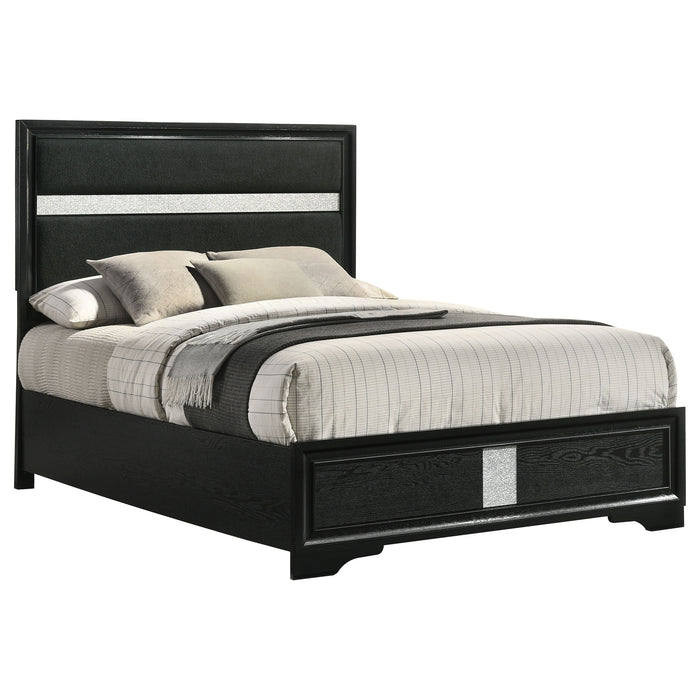 Miranda California King, E.King, Queen, Full, & Twin Bed Black & White