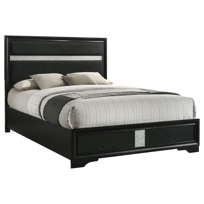 Miranda California King, E.King, Queen, Full, & Twin Bed Black & White