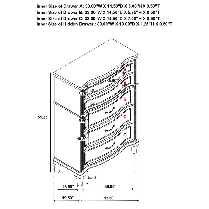 Evangeline 4 & 5 Piece Bedroom Set
