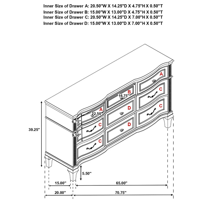 Evangeline 4 & 5 Piece Bedroom Set