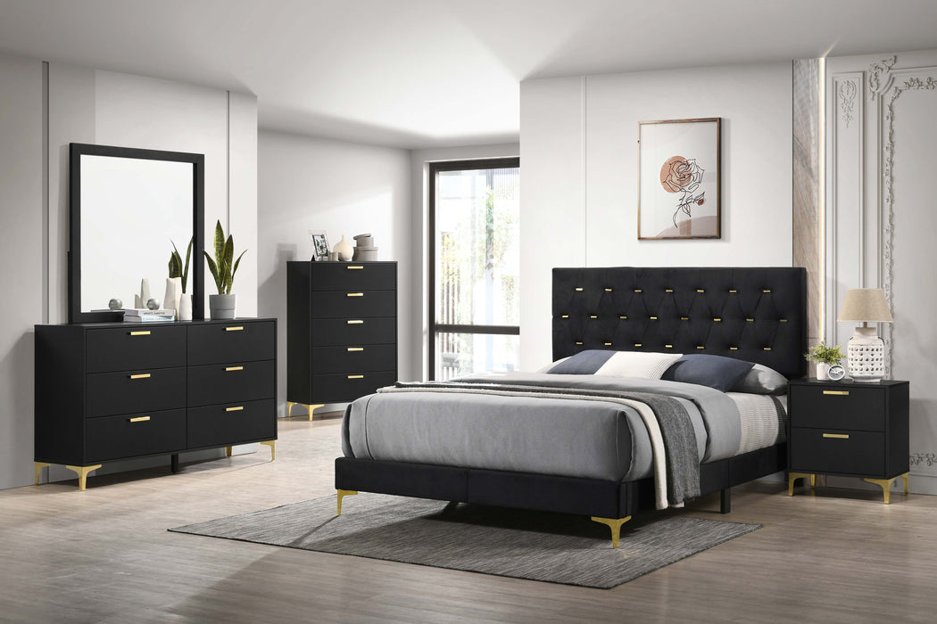 Kendall Panel Bed Black