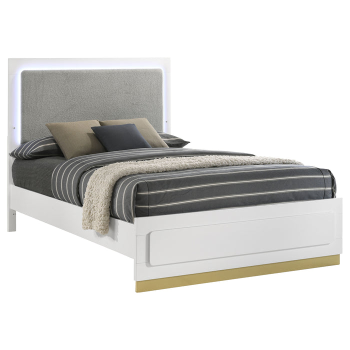 Caraway California King, E.King, & Queen Bed Black & White