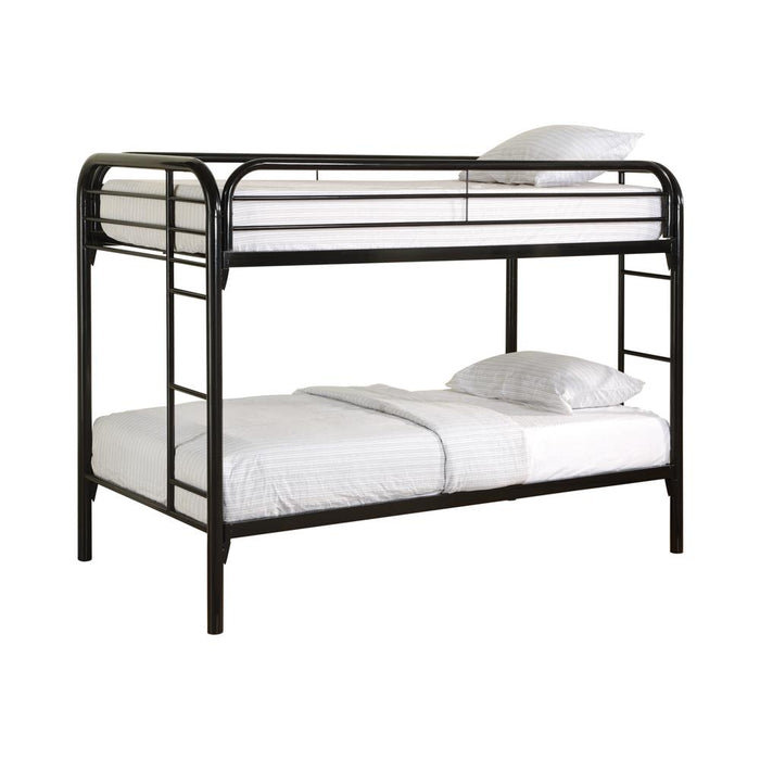 Morgan Twin Over Twin Bunk Bed Black & White