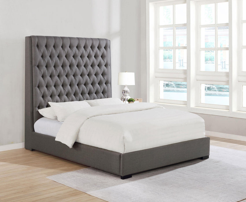 Camille Tall Tufted California King, E.King & Queen Bed Grey