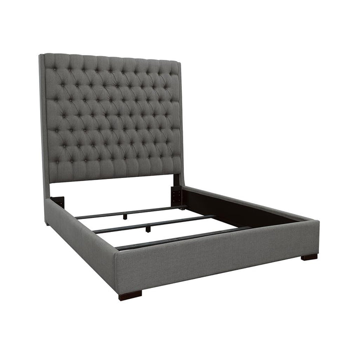 Camille Tall Tufted California King, E.King & Queen Bed Grey
