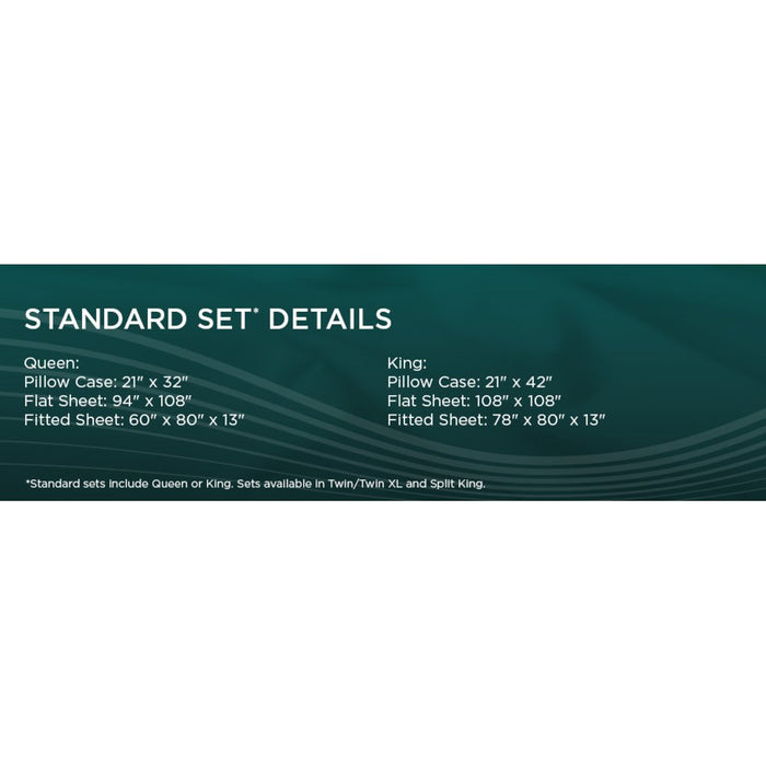 TEMPUR-Adapt Luxe Egyptian Cotton Sheets - Sleepy Blue