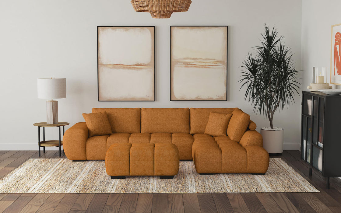 Camacho Upholstered Sectional Sofa with Ottoman Set