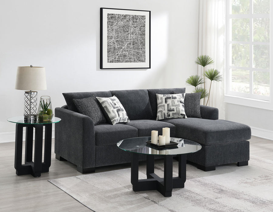 Storey Upholstered Sleeper Sectional Chaise Sofa