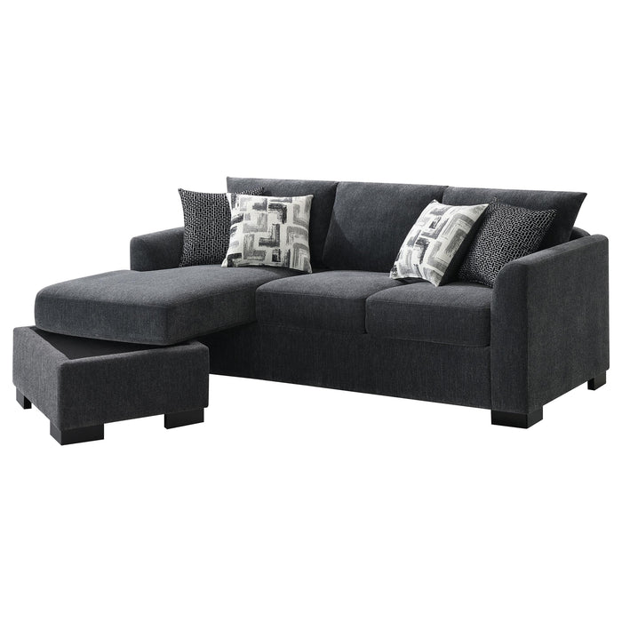 Storey Upholstered Sleeper Sectional Chaise Sofa