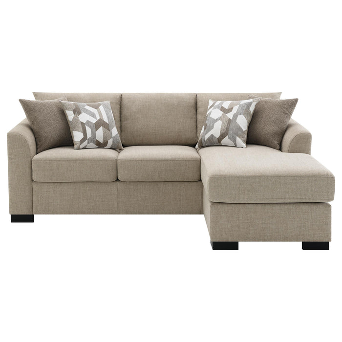 Storey Upholstered Sleeper Sectional Chaise Sofa