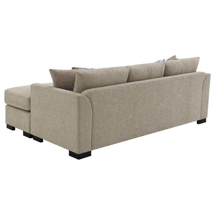 Storey Upholstered Sleeper Sectional Chaise Sofa
