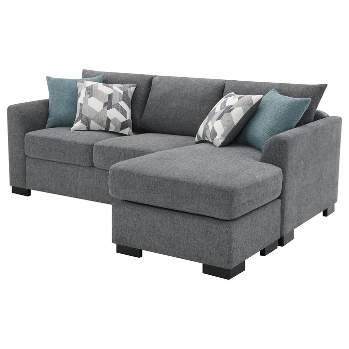 Storey Upholstered Sleeper Sectional Chaise Sofa