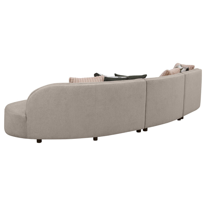 Fayette Upholstered Sectional Sofa Greige