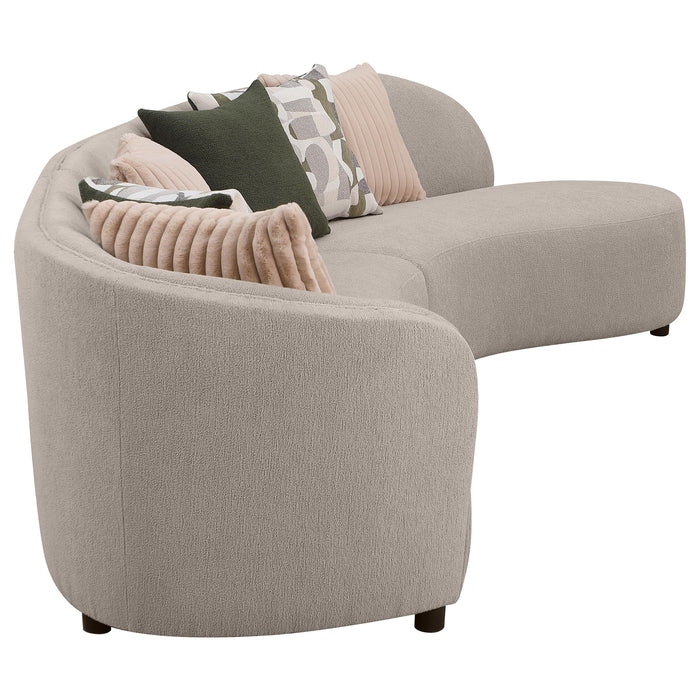 Fayette Upholstered Sectional Sofa Greige