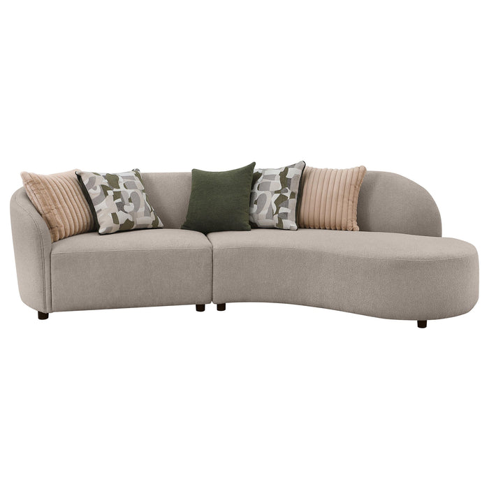 Fayette Upholstered Sectional Sofa Greige