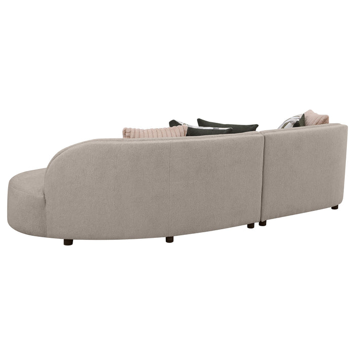 Fayette Upholstered Sectional Sofa Greige