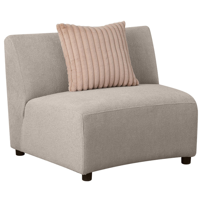 Fayette Upholstered Armless Chair Greige