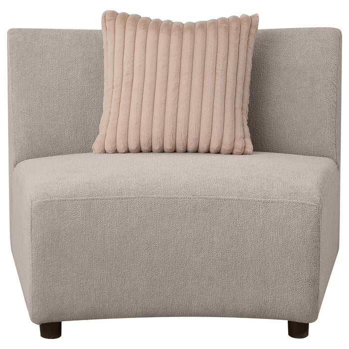 Fayette Upholstered Armless Chair Greige