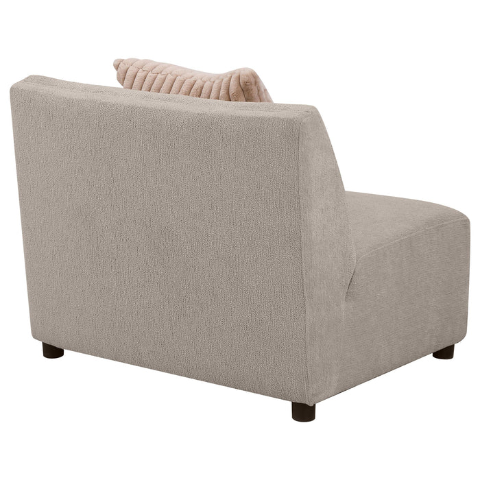 Fayette Upholstered Armless Chair Greige