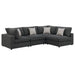 Serene 4-piece Upholstered Modular Sectional Charcoal image