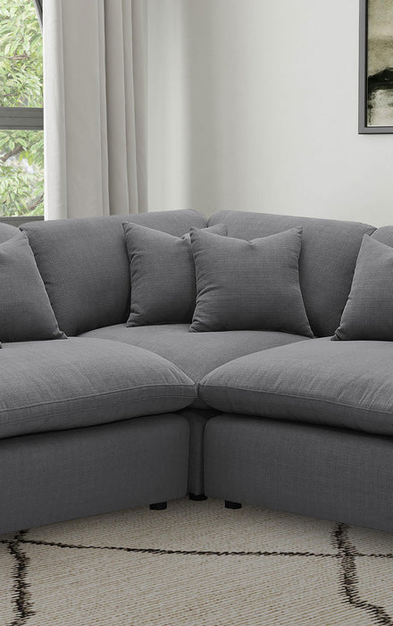 Hobson Upholstered Corner Charcoal