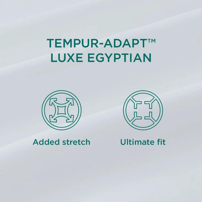 TEMPUR-Adapt Luxe Egyptian Cotton Sheets - White