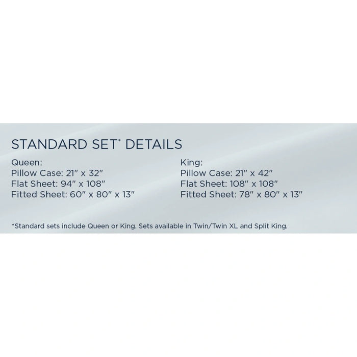 TEMPUR Classic Cotton Sheet Set Cool Gray