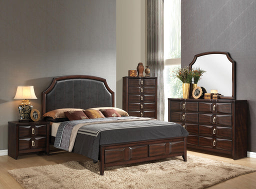 Lancaster Espresso PU & Espresso Eastern King Bed image