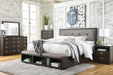 Hyndell - Upholstered Panel Bed With Storage image