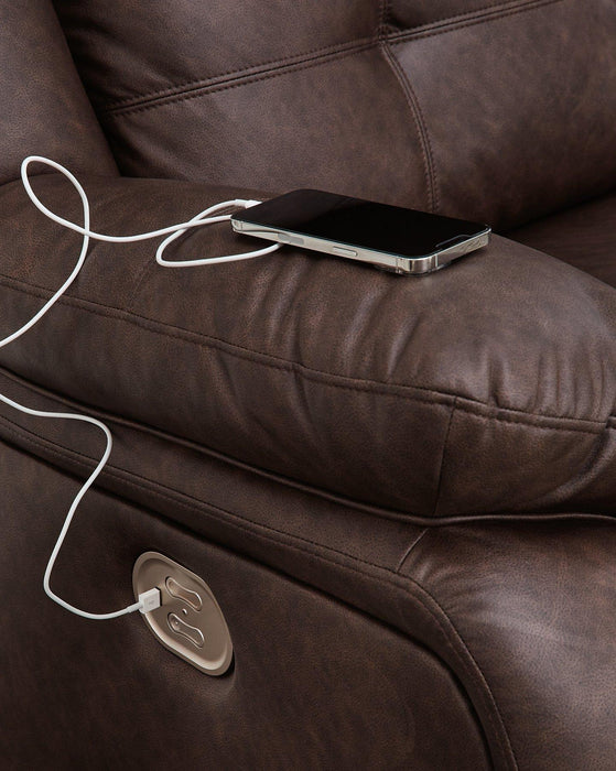 Punch Up Power Reclining Sectional Loveseat with Console