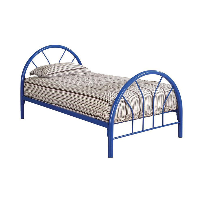 Marjorie Twin Platform Bed Black, Blue, & White