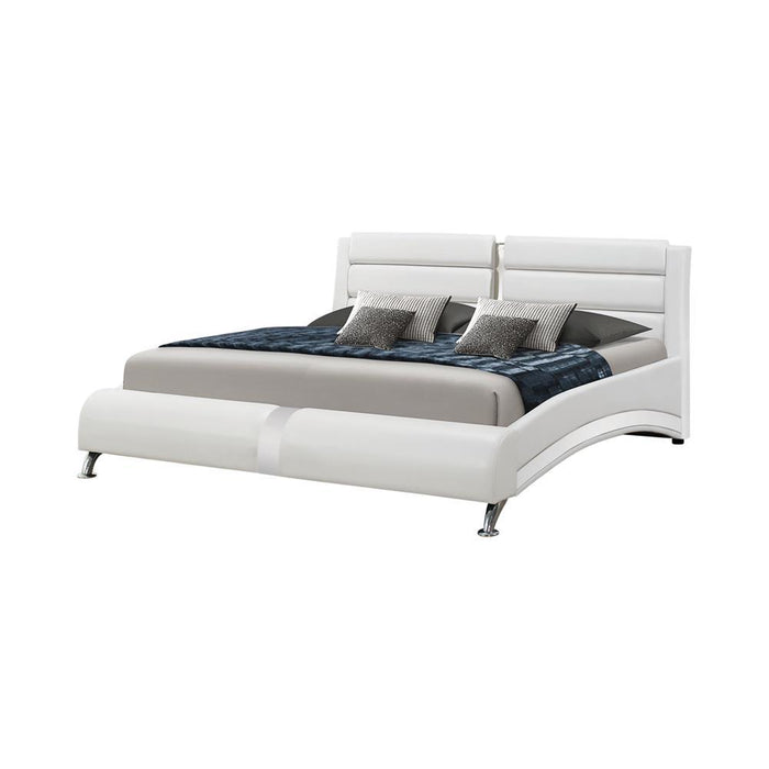 Jeremaine California King, E.King, & Queen Upholstered Bed White