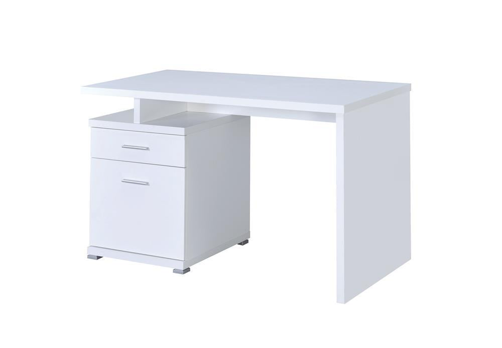 G800110 Contemporary White Executive Desk