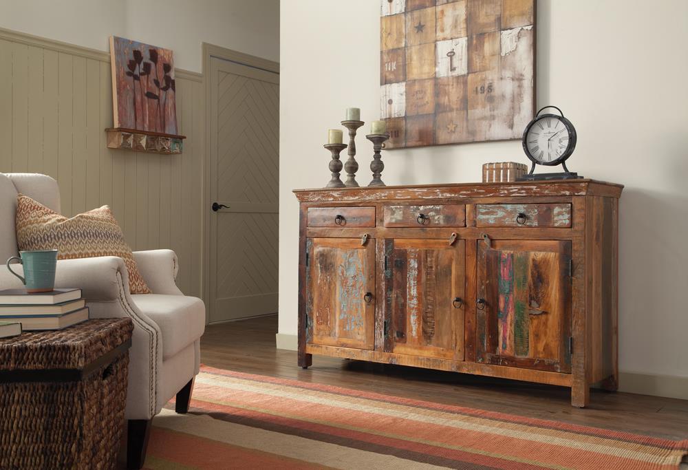 Transitional Reclaimed Wood Accent Cabinet