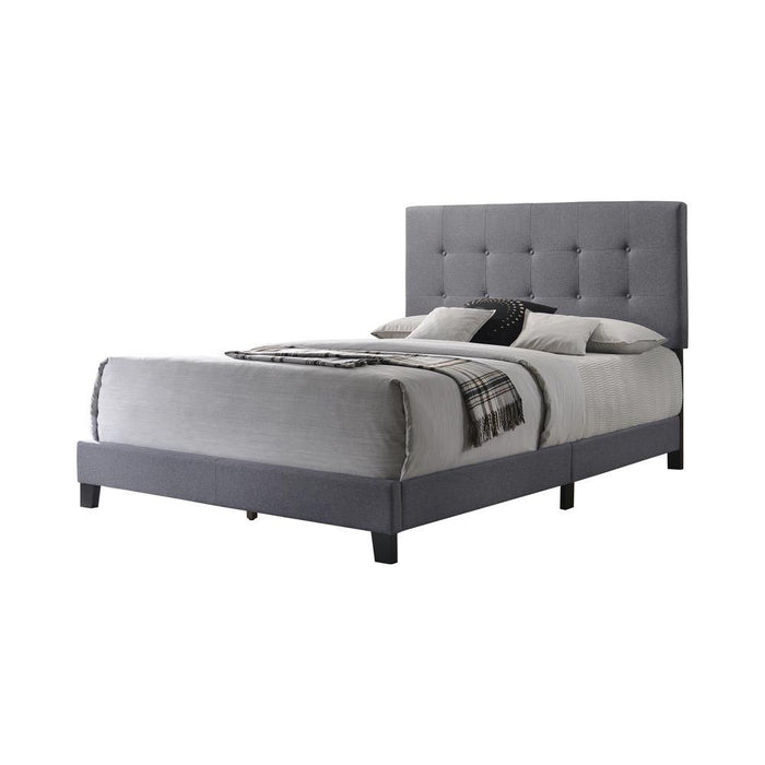 Mapes Tufted Upholstered Eastern King, Queen, Twin & Full Bed Charcoal & Grey