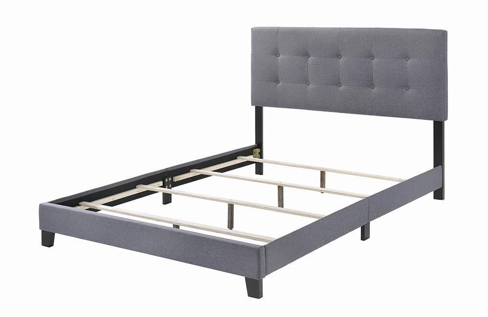 Mapes Tufted Upholstered Eastern King, Queen, Twin & Full Bed Charcoal & Grey
