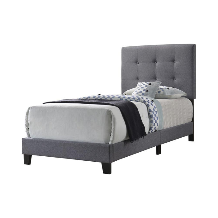 Mapes Tufted Upholstered Eastern King, Queen, Twin & Full Bed Charcoal & Grey