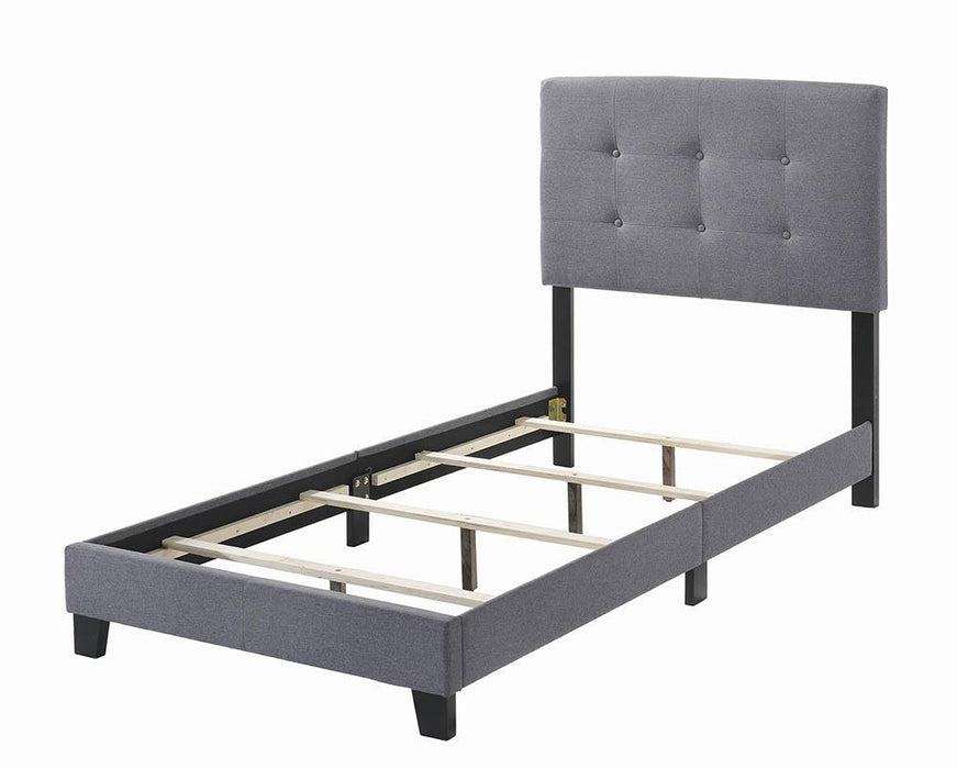 Mapes Tufted Upholstered Eastern King, Queen, Twin & Full Bed Charcoal & Grey