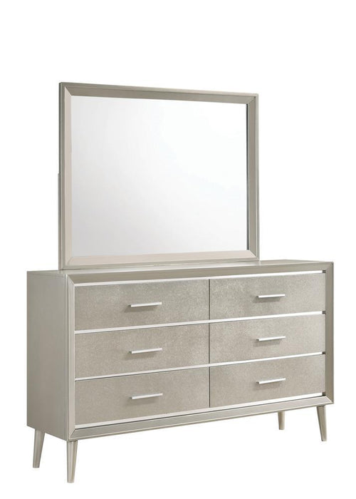 Ramon Dresser Mirror Metallic Sterling