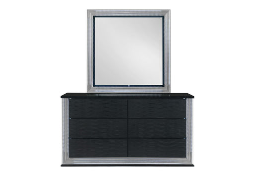 YLIME WAVY BLACK MIRROR WITH LED image