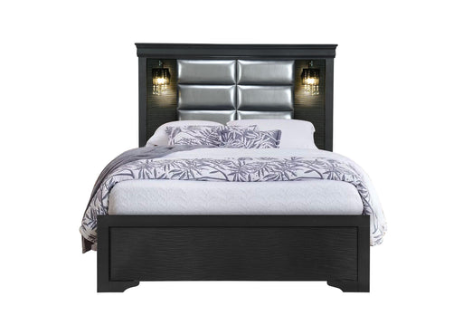 ZION METALLIC GREY QUEEN BED image