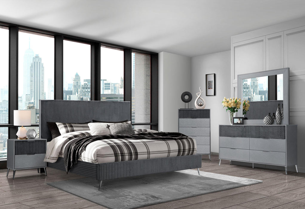 ENZO DARK GREY FULL BED GROUP